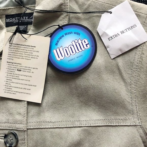 Machine washable Monterey Bay suede women's jacket NWT Size 4P - Picture 8 of 11